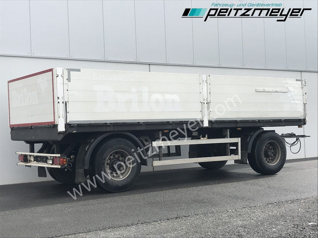 HEUSER 2 Achs Anhänger Baustoffanhänger - Remorque plateau: photos 1 HEUSER 2 Achs Anhänger Baustoffanhänger - Remorque plateau: photos 1