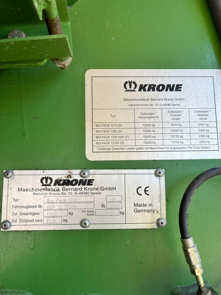 Krone Big Pack 1290 HDP XC — crédit-bail Krone Big Pack 1290 HDP XC: photos 20