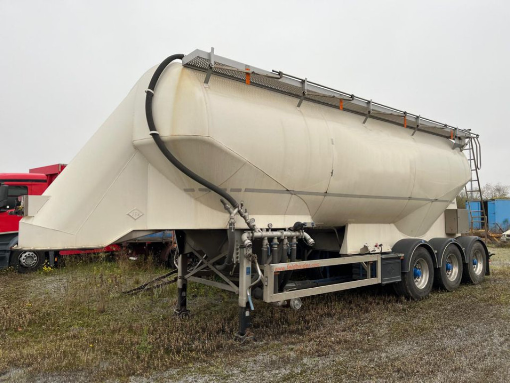 FELDBINDER Silo für Staub und Rieselgüter EUT 40.3 Auflieger Zement 40m³, Lenkachse - Citerne pulvérulente: photos 1 FELDBINDER Silo für Staub und Rieselgüter EUT 40.3 Auflieger Zement 40m³, Lenkachse - Citerne pulvérulente: photos 1