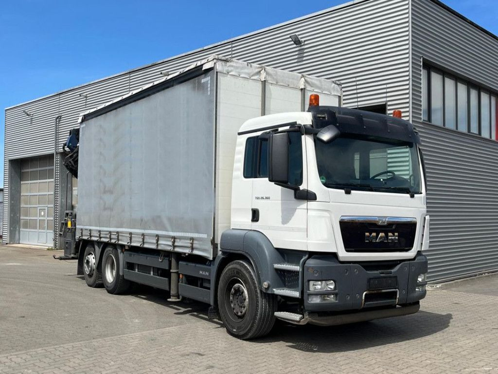 MAN TG-S 26.360 6x2-2LL Pritsche Heckkran 34m/to, Ji - Camion plateau, Camion grue: photos 2 MAN TG-S 26.360 6x2-2LL Pritsche Heckkran 34m/to, Ji - Camion plateau, Camion grue: photos 2