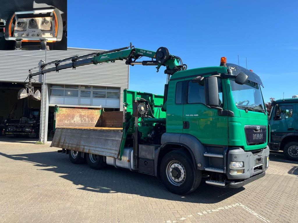 MAN TG-S 28.480 6x4H-4 BL 3-Achs Kipper Kran Funk Li - Camion benne, Camion grue: photos 3 MAN TG-S 28.480 6x4H-4 BL 3-Achs Kipper Kran Funk Li - Camion benne, Camion grue: photos 3
