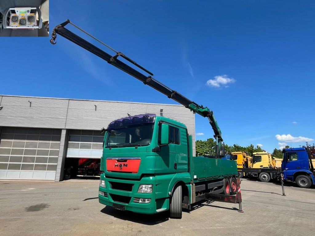 MAN TG-X 26.440 6x2-2 BL Pritsche Heckkran Fassi 360 - Camion plateau, Camion grue: photos 1 MAN TG-X 26.440 6x2-2 BL Pritsche Heckkran Fassi 360 - Camion plateau, Camion grue: photos 1