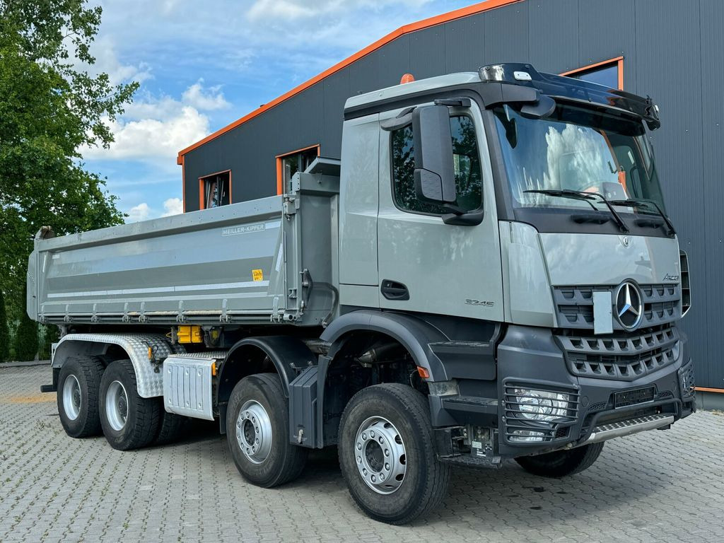 Camion benne Mercedes-Benz AROCS 3245 8x4 Meiller Kipper Bordmatik mit AHK: photos 1