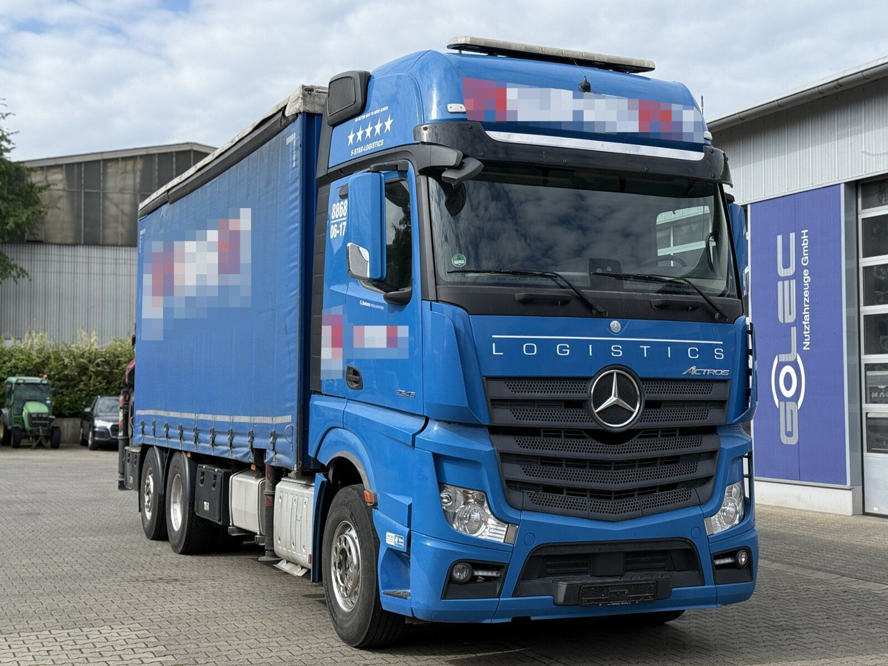 Mercedes-Benz Actros 6x2 Pritsche Kran Palfinger PK34002 + JIB - Camion plateau, Camion grue: photos 1 Mercedes-Benz Actros 6x2 Pritsche Kran Palfinger PK34002 + JIB - Camion plateau, Camion grue: photos 1