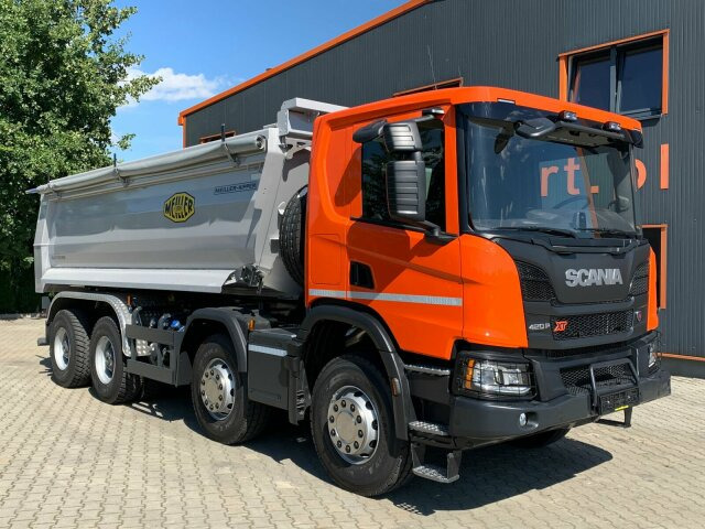 Scania P 420 8x4 Kipper Meiller 18,5m3 Euro 6 - Camion benne: photos 1 Scania P 420 8x4 Kipper Meiller 18,5m3 Euro 6 - Camion benne: photos 1