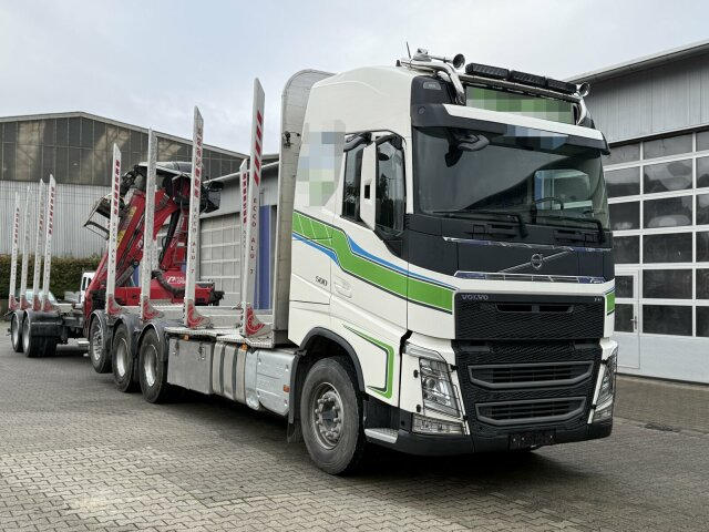 Volvo FH 510 8x4 Holztransporter Kran PENZ + Anhänger - Camion grumier, Camion grue: photos 1 Volvo FH 510 8x4 Holztransporter Kran PENZ + Anhänger - Camion grumier, Camion grue: photos 1