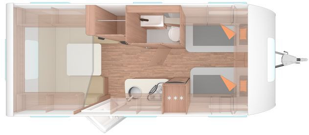 Weinsberg CaraOne 540 EUH Deckenschrank - Caravane: photos 2 Weinsberg CaraOne 540 EUH Deckenschrank - Caravane: photos 2