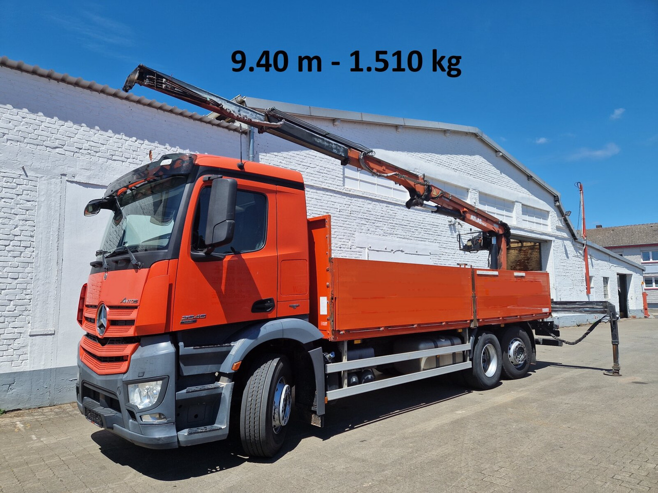 Mercedes-Benz Arocs 2545 L/6x2/4 Arocs 2545 L/6x2/4, Atlas Kran, 145.2-A19 VB, 9,4m-1.51 to, Lenkachse, entlastbar, Retarder, Klima, - Camion grue, Camion plateau: photos 1 Mercedes-Benz Arocs 2545 L/6x2/4 Arocs 2545 L/6x2/4, Atlas Kran, 145.2-A19 VB, 9,4m-1.51 to, Lenkachse, entlastbar, Retarder, Klima, - Camion grue, Camion plateau: photos 1