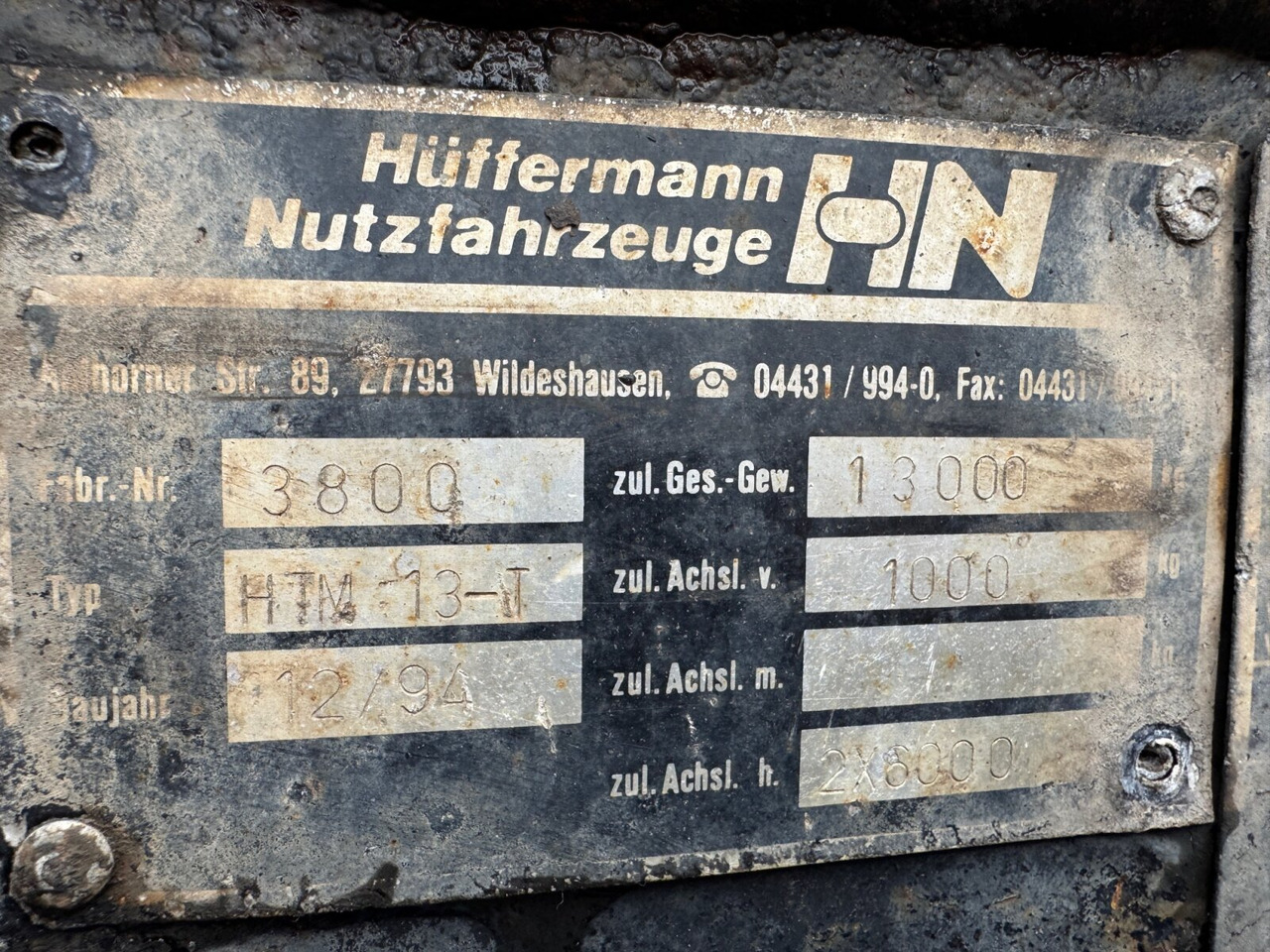 HTM 13-T HTM 13-T Anhänger für Abetzcontainer - Remorque: photos 2 HTM 13-T HTM 13-T Anhänger für Abetzcontainer - Remorque: photos 2