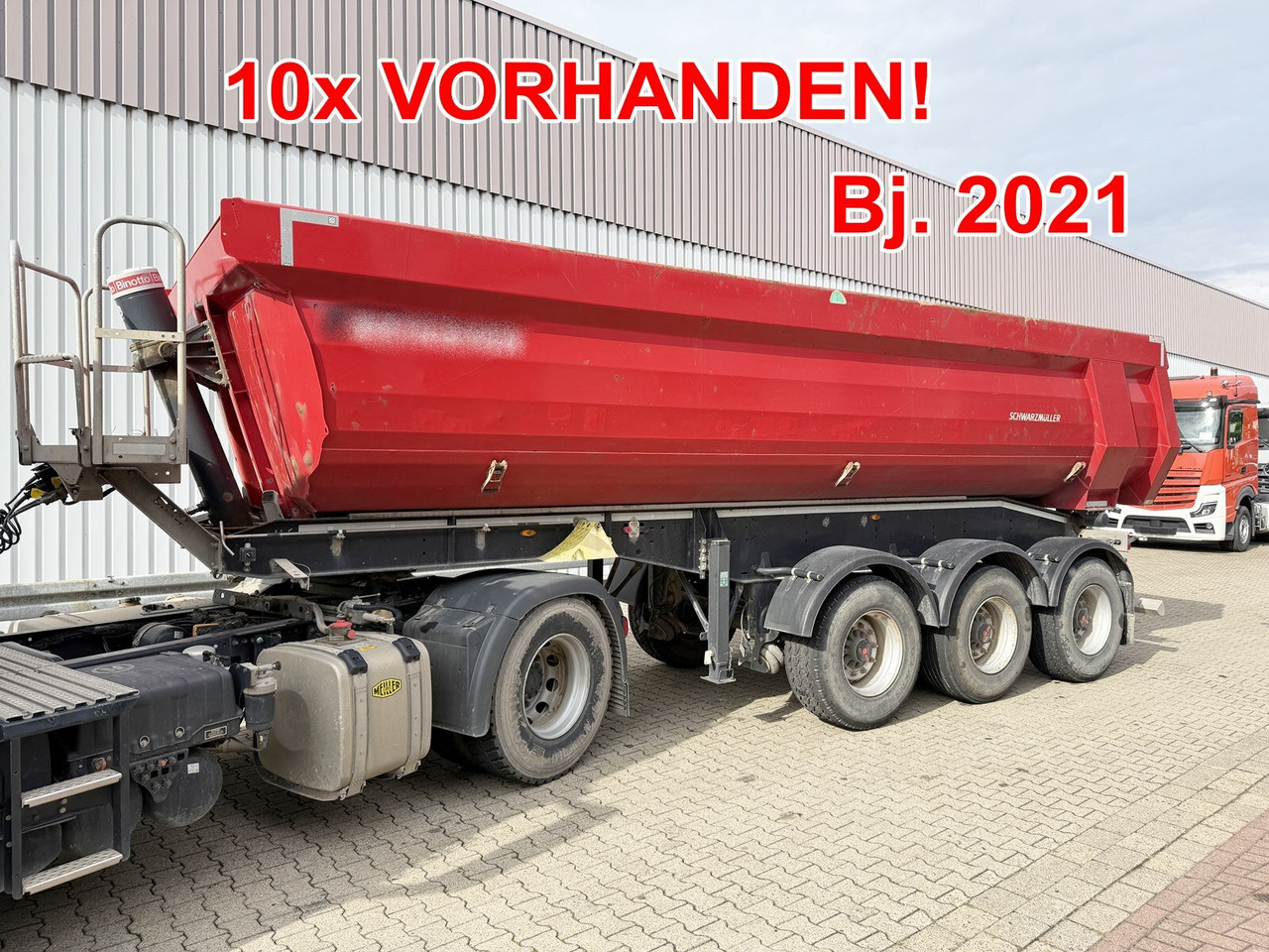 Schwarzmüller K-Serie Kippauflieger, Hardoxmulde ca. 24/26m³, Liftachse K-Serie Kippauflieger, Hardoxmulde ca. 24/26m³, Liftachse - Semi-remorque: photos 1 Schwarzmüller K-Serie Kippauflieger, Hardoxmulde ca. 24/26m³, Liftachse K-Serie Kippauflieger, Hardoxmulde ca. 24/26m³, Liftachse - Semi-remorque: photos 1