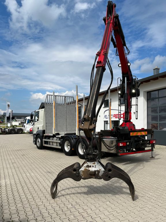 Camion grumier, Camion grue DAF CF 460 6x4 mit Riedler Holzaufb. Penz Kran 12Z: photos 7
