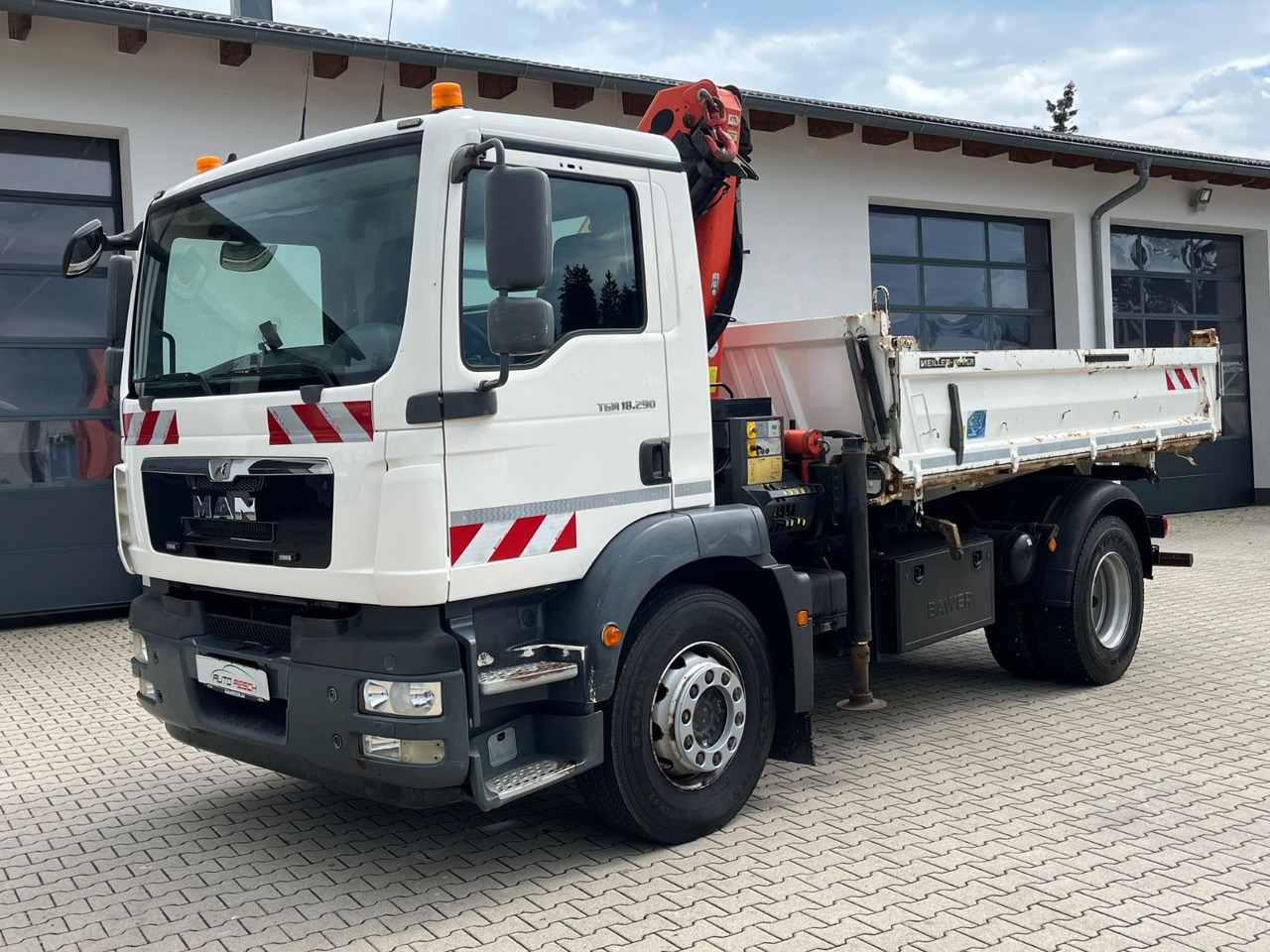 Camion benne, Camion grue MAN TGM 18.290 Kipper Kran Palfinger PK 11001: photos 6