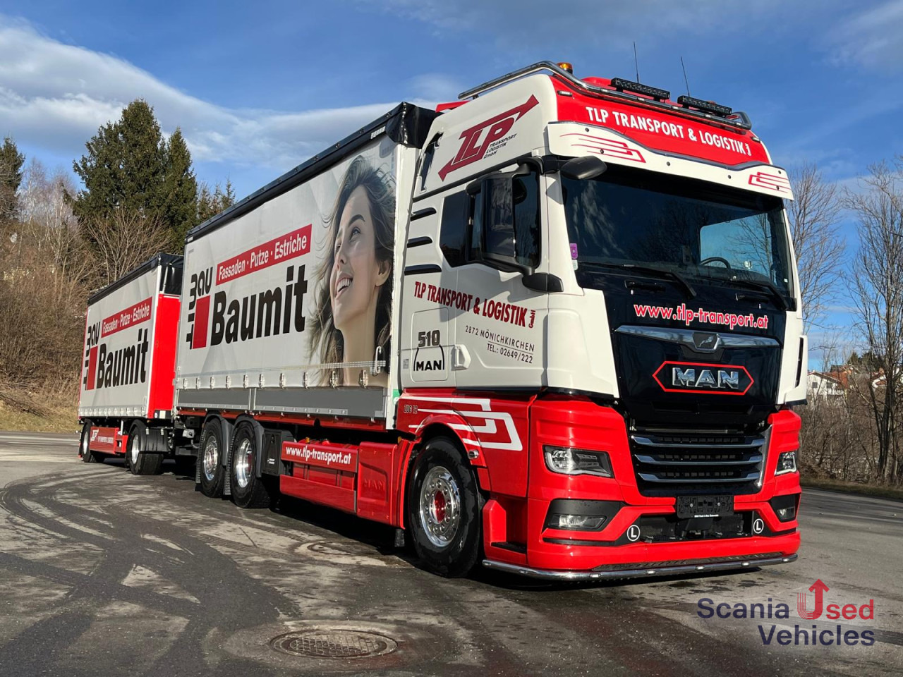 MAN TGX 26.510 6x2-4 LL Pritsche + Anhänger - Camion à rideaux coulissants: photos 1 MAN TGX 26.510 6x2-4 LL Pritsche + Anhänger - Camion à rideaux coulissants: photos 1