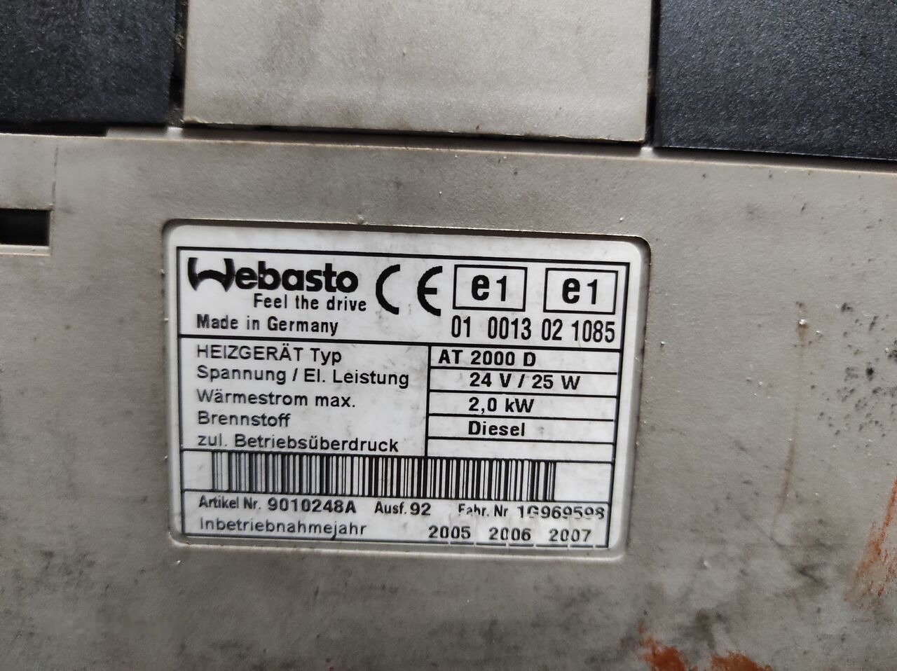 Chauffage/ Ventilation pour Camion Webasto   Renault truck: photos 6