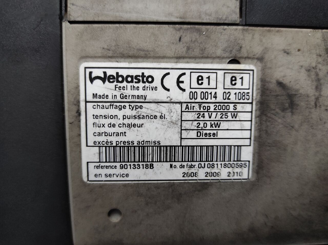 Chauffage/ Ventilation pour Camion Webasto   Renault truck: photos 10