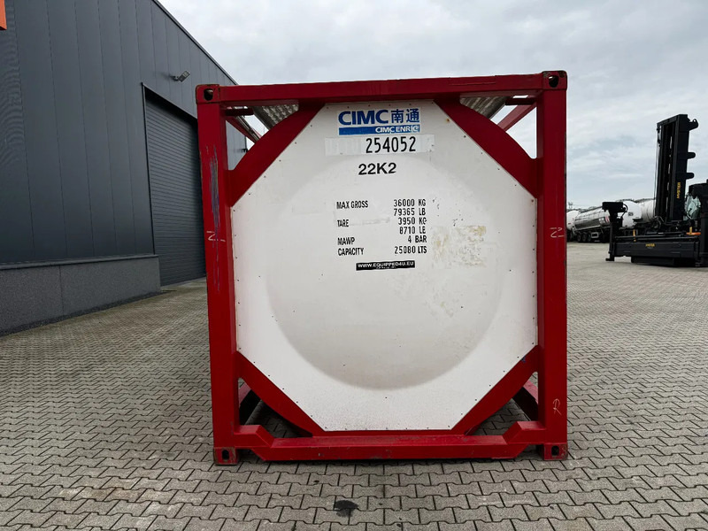 CIMC 20FT ISO, 25.080L / 1-COMP / 3 BAFFELS / T12 / 4 manholes / ADR valid until 02/2027 - Cuve de stockage: photos 5 CIMC 20FT ISO, 25.080L / 1-COMP / 3 BAFFELS / T12 / 4 manholes / ADR valid until 02/2027 - Cuve de stockage: photos 5