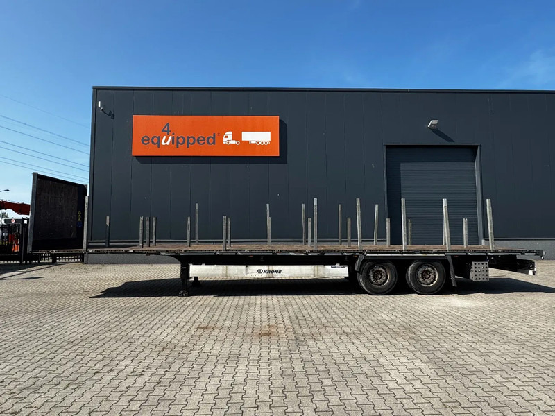 Krone originele platte oplegger met rongpotten + rongen, liftas, schijfremmen, NL-oplegger - Semi-remorque plateau: photos 2 Krone originele platte oplegger met rongpotten + rongen, liftas, schijfremmen, NL-oplegger - Semi-remorque plateau: photos 2