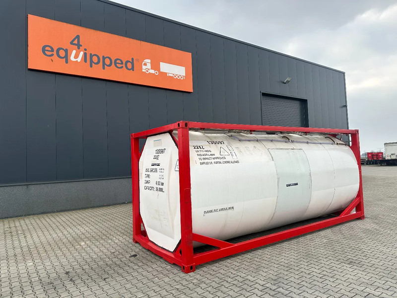 SINGAMAS 20FT ISO, 26.000L/1-COMP/3 BAFFELS/3 manholes, 5Y: 08-2027, L4BN, T11 - Cuve de stockage: photos 1 SINGAMAS 20FT ISO, 26.000L/1-COMP/3 BAFFELS/3 manholes, 5Y: 08-2027, L4BN, T11 - Cuve de stockage: photos 1