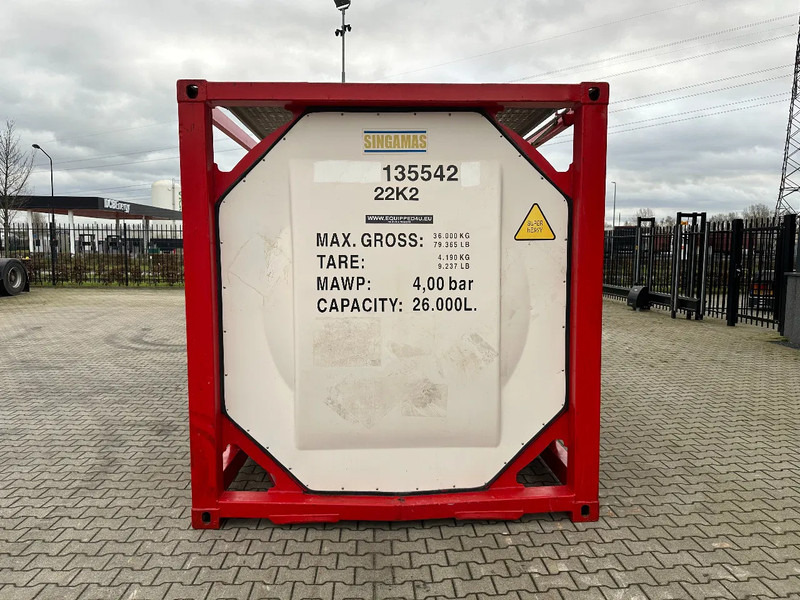 SINGAMAS 20FT ISO, 26.000L/1-COMP/3 BAFFELS/3 manholes, 5Y inspection: 06/2027 - Cuve de stockage: photos 5 SINGAMAS 20FT ISO, 26.000L/1-COMP/3 BAFFELS/3 manholes, 5Y inspection: 06/2027 - Cuve de stockage: photos 5
