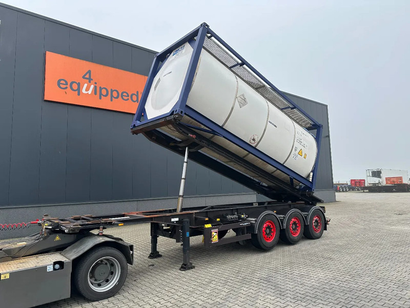 Van Hool 20FT Tipping-chassis, ADR (EX/II, EX/III, FL, AT), SAF, 2 liftaxles - Semi-remorque porte-conteneur/ Caisse mobile: photos 1 Van Hool 20FT Tipping-chassis, ADR (EX/II, EX/III, FL, AT), SAF, 2 liftaxles - Semi-remorque porte-conteneur/ Caisse mobile: photos 1