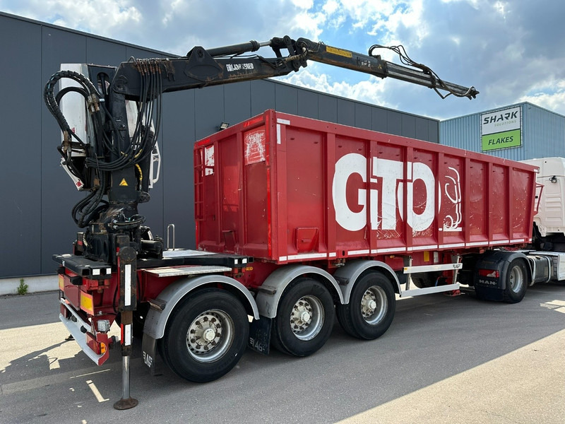 LAG 3-AXLES ALU BOX + CRANE JONSORED 1090 DT-CORTO + CABIN - 2x EXTENDABLE - 5/6 F - BELGIAN PAPERS - Semi-remorque plateau: photos 2 LAG 3-AXLES ALU BOX + CRANE JONSORED 1090 DT-CORTO + CABIN - 2x EXTENDABLE - 5/6 F - BELGIAN PAPERS - Semi-remorque plateau: photos 2
