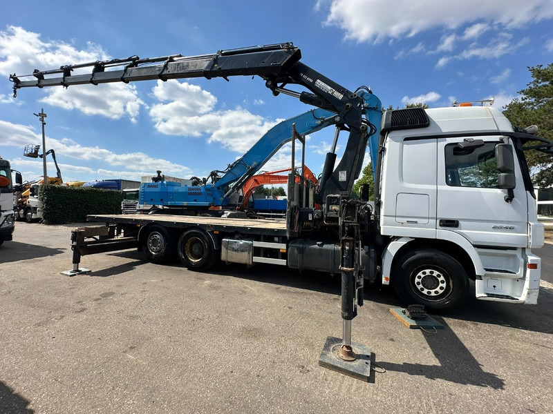 Camion plateau, Camion grue Mercedes-Benz ACTROS 2546 6x2 PRITSCHE + KRAN HIAB 422 EP-6 HIPRO - *415.000km* - PLATFORM 6m50 -  LIFT AXLE - MP 3 - EURO 5 - BELGIAN PAPERS: photos 14