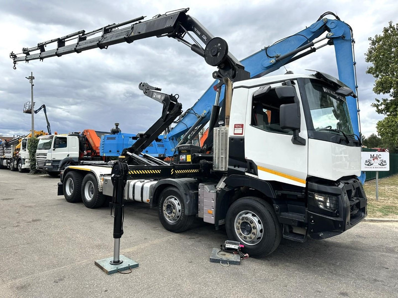 Renault C460 8x4 HOOKLIFT + (19m!) CRANE HIAB 288 E-6 HIDUO - RADIO - 5/6 F - STEEL SPRING / HUB REDUCTION - BE TRUCK - Camion ampliroll, Camion grue: photos 1 Renault C460 8x4 HOOKLIFT + (19m!) CRANE HIAB 288 E-6 HIDUO - RADIO - 5/6 F - STEEL SPRING / HUB REDUCTION - BE TRUCK - Camion ampliroll, Camion grue: photos 1
