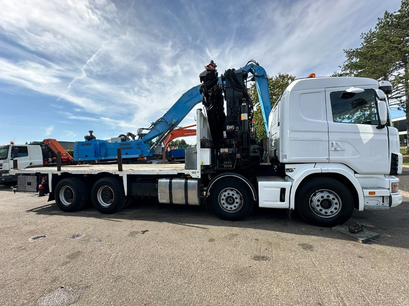Camion grue Scania 114C-380 8x4 + CRANE HIAB 700 E-5 - PLATFORM 6m80 + TWISTLOCKS - MANUAL - RETARDER - STEEL SPRING / BIG AXLE HUB REDUCTION  - AP ACHSEN: photos 6