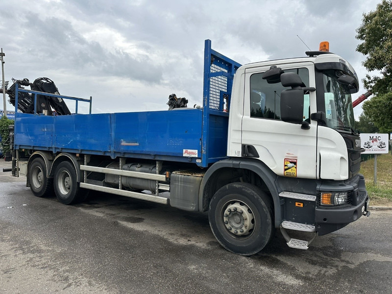 Scania P410 6x4 + CRANE HIAB 166 ES-4 - RETARDER - ROTATOR - PLATFORM 6m80 - BIG AXLES HUB REDUCTION - STEEL SPRING - Camion grue: photos 1 Scania P410 6x4 + CRANE HIAB 166 ES-4 - RETARDER - ROTATOR - PLATFORM 6m80 - BIG AXLES HUB REDUCTION - STEEL SPRING - Camion grue: photos 1