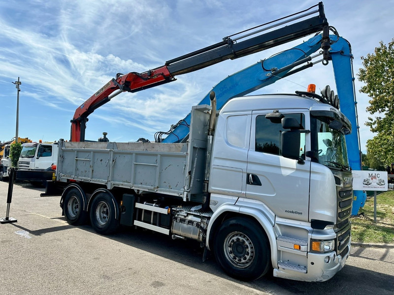 Scania R520 6x4 TIPPER + CRANE PALFINGER PK 15002 A - TRACTOR UNIT - RETARDER - *FULL AIR* - EUR 6 - BE TRUCK - Camion benne, Camion grue: photos 4 Scania R520 6x4 TIPPER + CRANE PALFINGER PK 15002 A - TRACTOR UNIT - RETARDER - *FULL AIR* - EUR 6 - BE TRUCK - Camion benne, Camion grue: photos 4