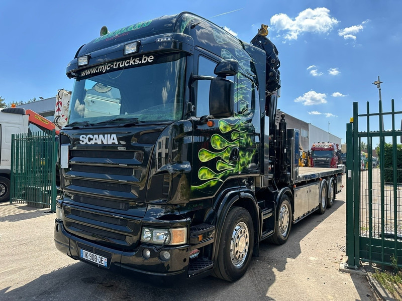 Scania R620 8x2 PRITSCHE + KRAN HIAB 800 EP-5 HIPRO - RETARDER - LIFT/STEERING AXLE - HIGHLINE SLEEPER - LEATHER - ALCOA - Camion plateau, Camion grue: photos 4 Scania R620 8x2 PRITSCHE + KRAN HIAB 800 EP-5 HIPRO - RETARDER - LIFT/STEERING AXLE - HIGHLINE SLEEPER - LEATHER - ALCOA - Camion plateau, Camion grue: photos 4