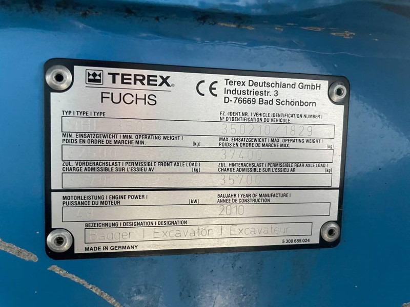 Pelle de manutention pour transport de déchets Fuchs MHL350: photos 6
