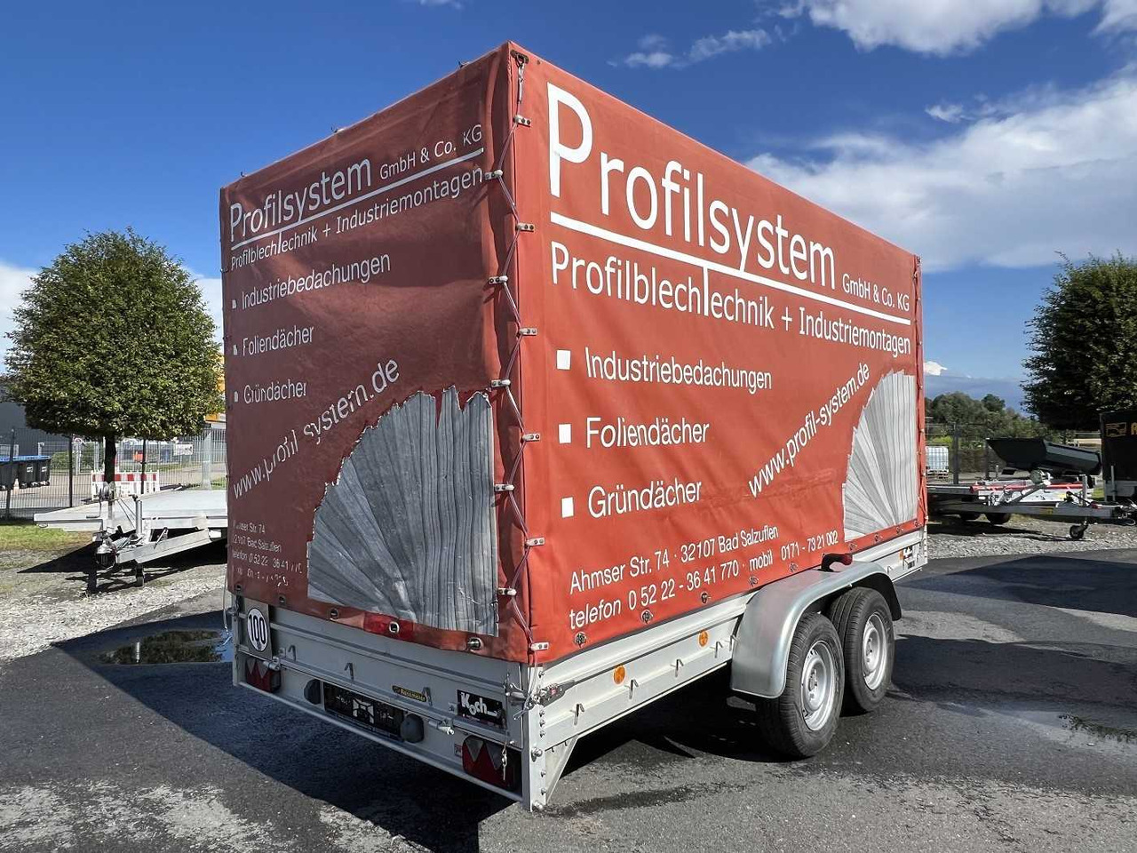 KOCH 10.26 mit Spriegel und Plane Kastenanhänger gebr - Remorque rideaux coulissants: photos 2 KOCH 10.26 mit Spriegel und Plane Kastenanhänger gebr - Remorque rideaux coulissants: photos 2