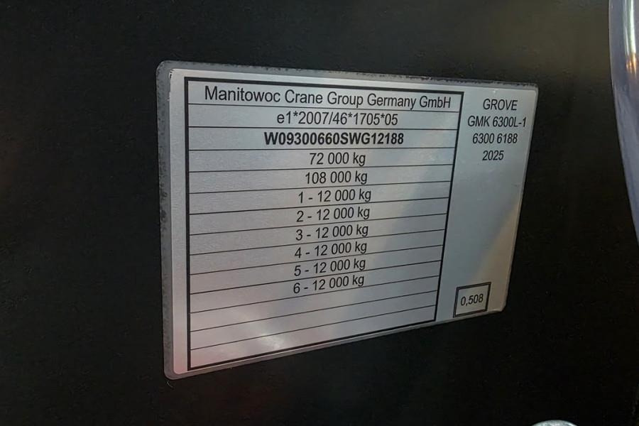 Grove GMK6300L-1 Available For Rent, Dutch Registration, - Grue tout-terrain: photos 5 Grove GMK6300L-1 Available For Rent, Dutch Registration, - Grue tout-terrain: photos 5