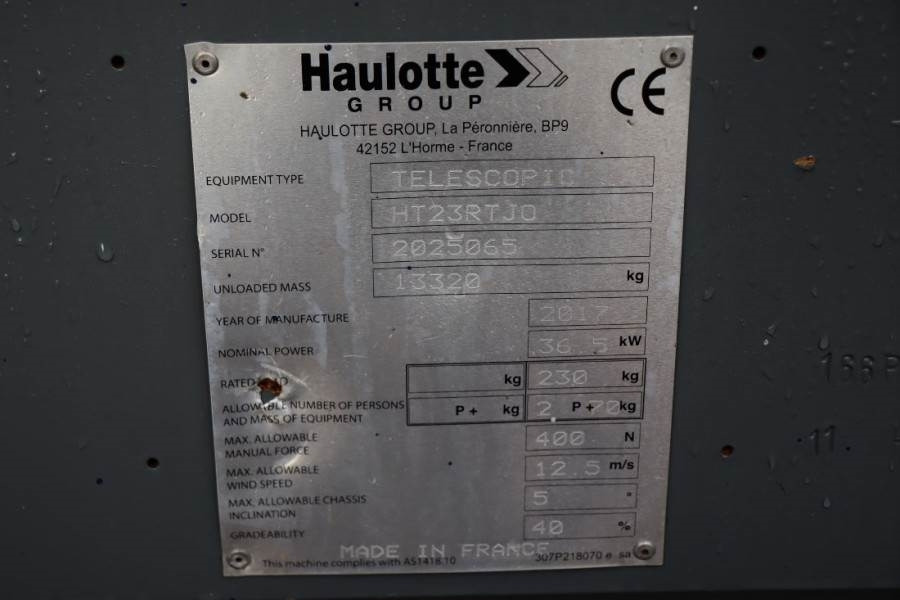 Nacelle télescopique Haulotte HT23RTJ O Valid inspection, *Guarantee! 4x4 Drive,: photos 6 Nacelle télescopique Haulotte HT23RTJ O Valid inspection, *Guarantee! 4x4 Drive,: photos 6