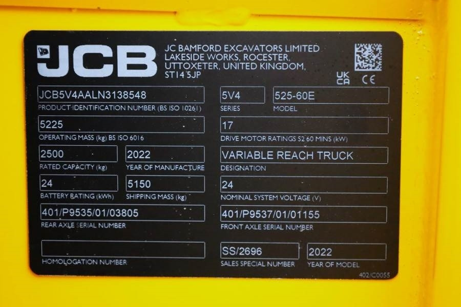 Chariot télescopique JCB 525-60E Valid inspection, *Guarantee! Fully Electr: photos 6