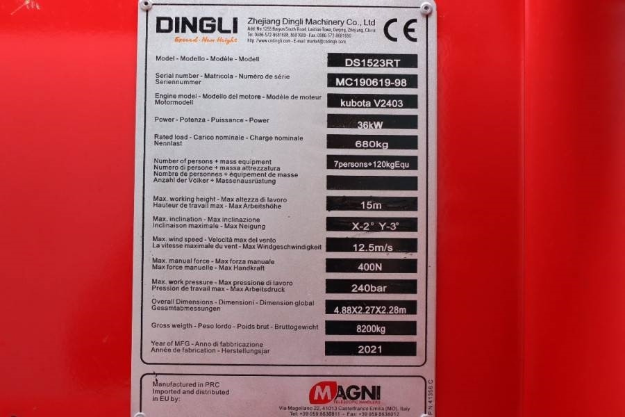 Nacelle ciseaux Magni DS1523RT New And Available Directly From Stock, Di: photos 6