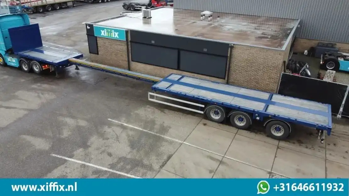 Doll 3-ass. Vlakke uitschuifbare oplegger / Naloop gestuurd / 14090 - Semi-remorque plateau: photos 1 Doll 3-ass. Vlakke uitschuifbare oplegger / Naloop gestuurd / 14090 - Semi-remorque plateau: photos 1