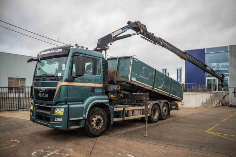 MAN TGS 26.440 BL + HMF 1520 - Camion benne, Camion grue: photos 1 MAN TGS 26.440 BL + HMF 1520 - Camion benne, Camion grue: photos 1