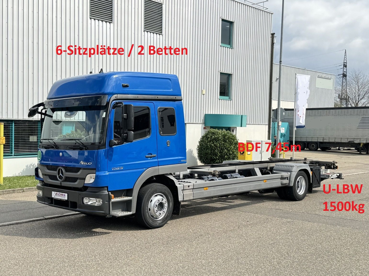 Mercedes-Benz Atego 1529 LL BDF 6-Sitze Umzug u-LBW Gr-Haus - Camion porte-conteneur/ Caisse mobile: photos 1 Mercedes-Benz Atego 1529 LL BDF 6-Sitze Umzug u-LBW Gr-Haus - Camion porte-conteneur/ Caisse mobile: photos 1