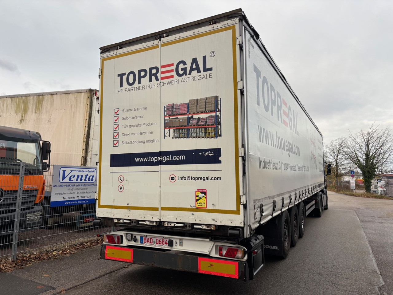 Kögel SN24, Edscha, Schiebeplane, BPW-Achse - Semi-remorque rideaux coulissants: photos 1 Kögel SN24, Edscha, Schiebeplane, BPW-Achse - Semi-remorque rideaux coulissants: photos 1