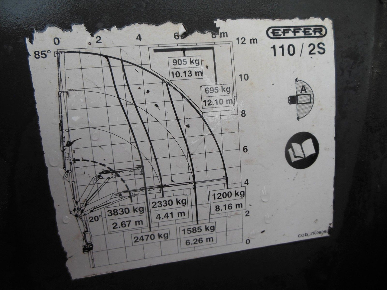 DAF CF 65.240,KRAN EFFER 110/2S,MANUELL,BLATT,1 HAND — crédit-bail DAF CF 65.240,KRAN EFFER 110/2S,MANUELL,BLATT,1 HAND: photos 12