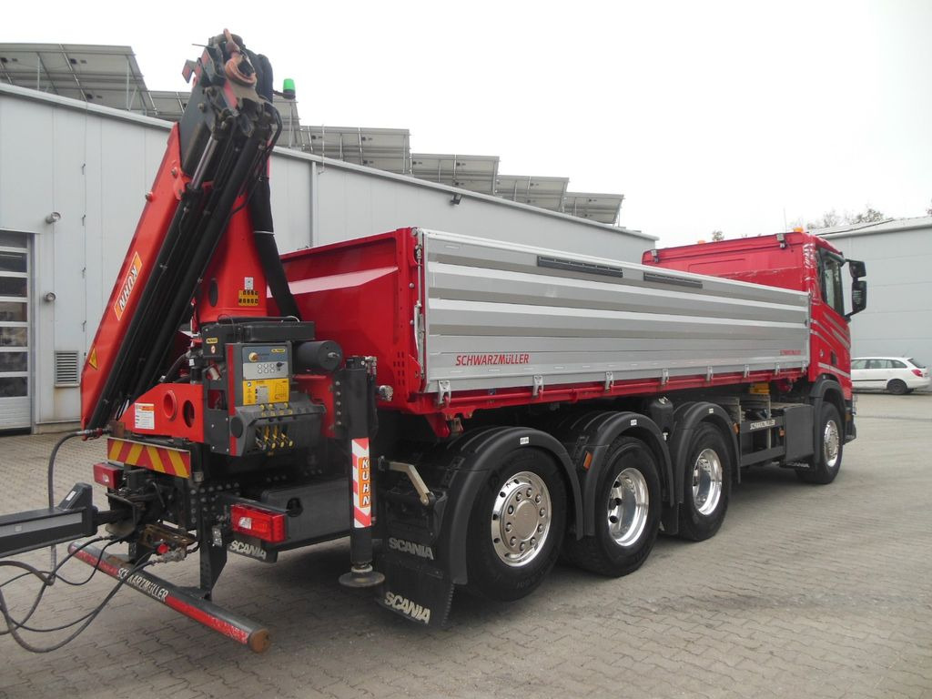 Scania R 580,8X4,KIPPER,BORDMATIC,PALFINGER PK 19.001 - Camion benne, Camion grue: photos 3 Scania R 580,8X4,KIPPER,BORDMATIC,PALFINGER PK 19.001 - Camion benne, Camion grue: photos 3