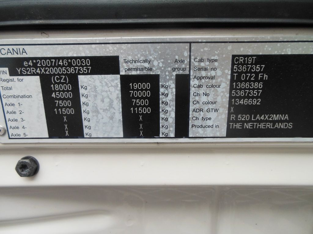 Scania R 520, V8, RETARDER  — crédit-bail Scania R 520, V8, RETARDER: photos 20