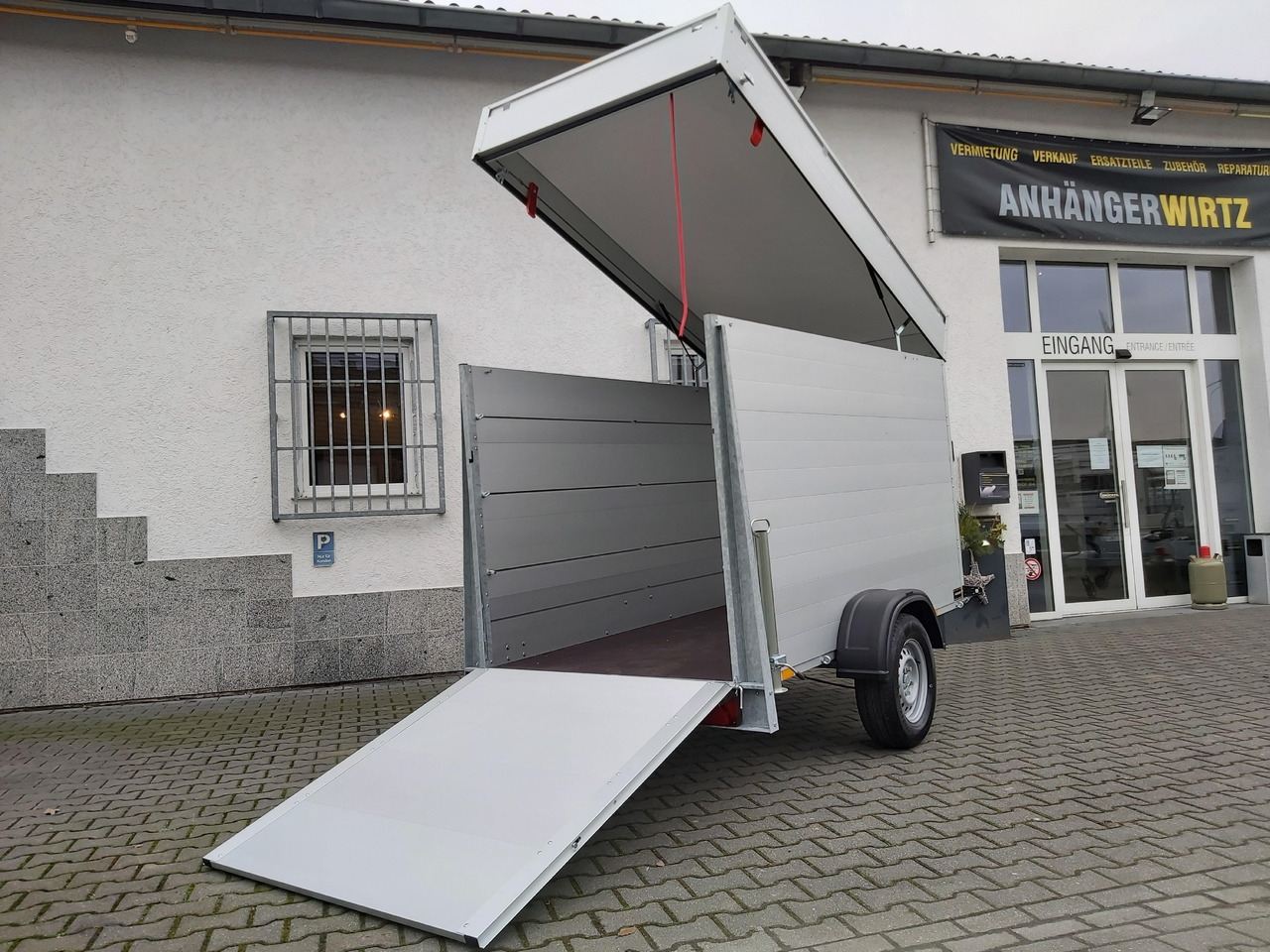 ALUBOXX Deckelanhänger GTB 1200 VT3 251x126x153cm Heckrampe (S) 1200kg Winter Aktion - Remorque fourgon: photos 1 ALUBOXX Deckelanhänger GTB 1200 VT3 251x126x153cm Heckrampe (S) 1200kg Winter Aktion - Remorque fourgon: photos 1