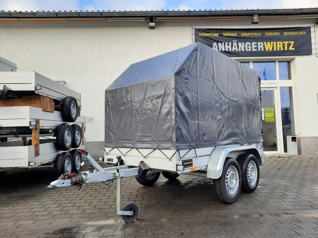 Aluliner Planen Anhänger GTT 2000 251x126x150cm Plane aero schräg (S) 2000kg - Remorque rideaux coulissants: photos 1 Aluliner Planen Anhänger GTT 2000 251x126x150cm Plane aero schräg (S) 2000kg - Remorque rideaux coulissants: photos 1