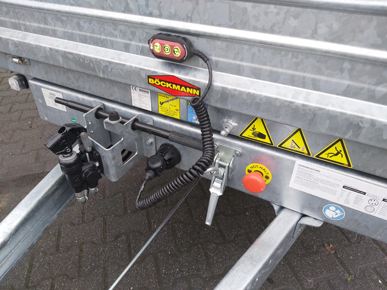 Remorque benne Böckmann Kipper DK ST 3718/35 Profi 374x180x40cm Stahlwände Elektro + NHP LFH 13" 3500kg: photos 6