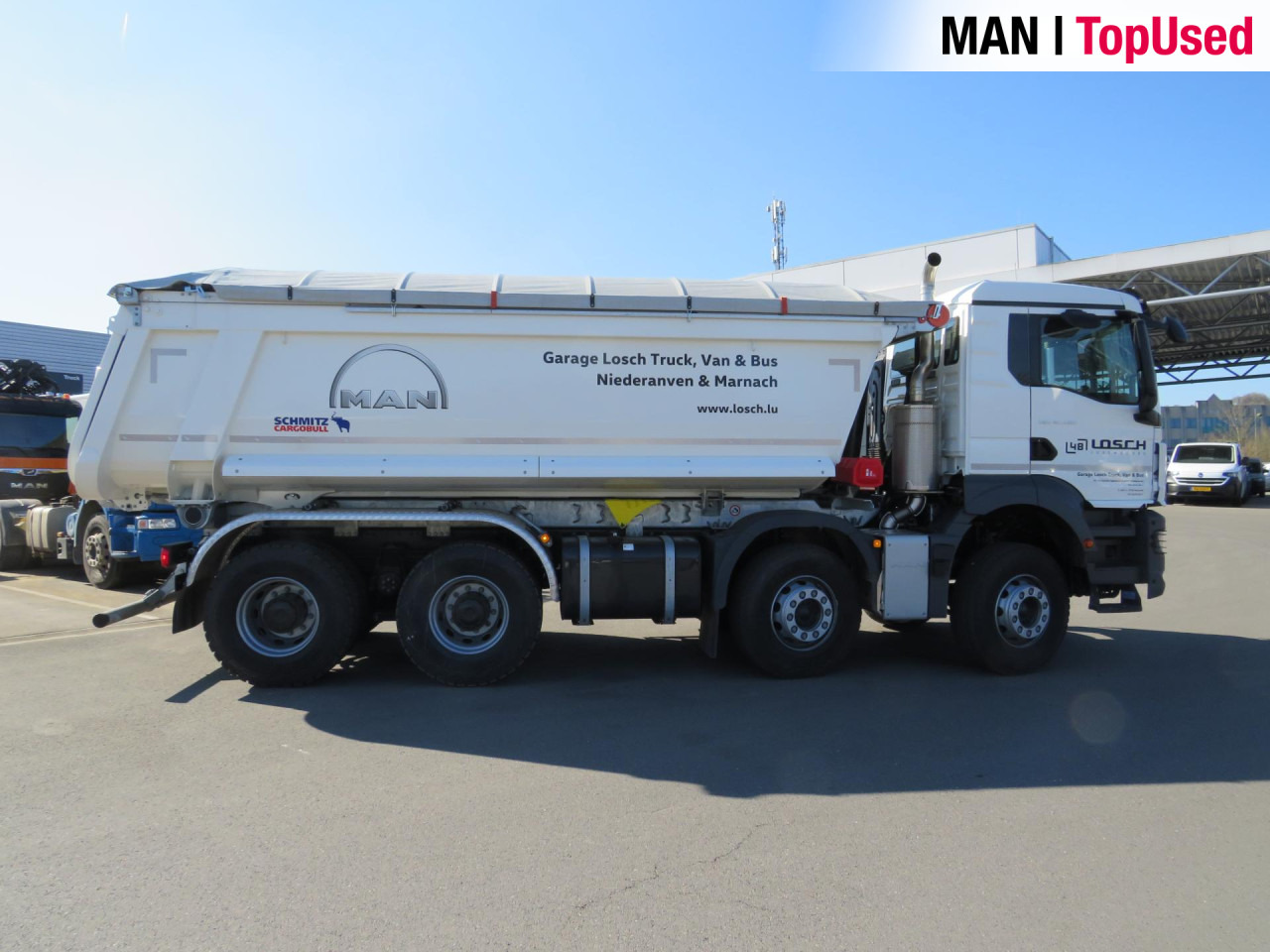 Camion benne MAN TGS 41.480 8x4 BB CH Schmitz Muldenkipper Retarder: photos 14 Camion benne MAN TGS 41.480 8x4 BB CH Schmitz Muldenkipper Retarder: photos 14