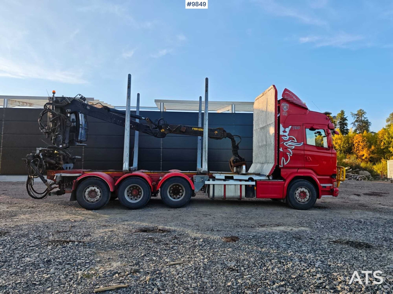 Scania R730 Tridem Timber Truck with Loglift F125S Crane (VIDEO) - Camion grumier, Camion grue: photos 3 Scania R730 Tridem Timber Truck with Loglift F125S Crane (VIDEO) - Camion grumier, Camion grue: photos 3