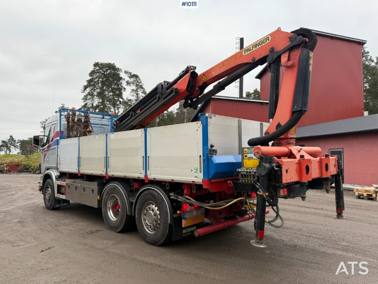 Tipper and crane truck Scania G400 with Palfinger PK 18002-EH rear-mounted crane - Camion plateau, Camion grue: photos 3 Tipper and crane truck Scania G400 with Palfinger PK 18002-EH rear-mounted crane - Camion plateau, Camion grue: photos 3